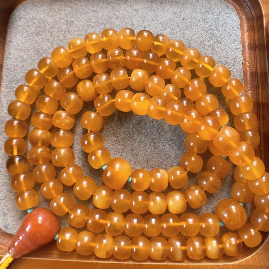 未镶嵌项链蜜蜡蜜蜡108