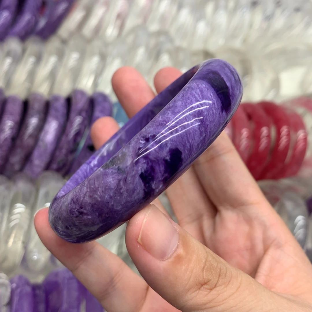 爱***宝查罗石（紫龙晶）未镶嵌手镯