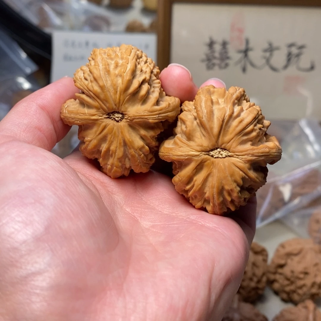 文玩核桃把件42白狮子