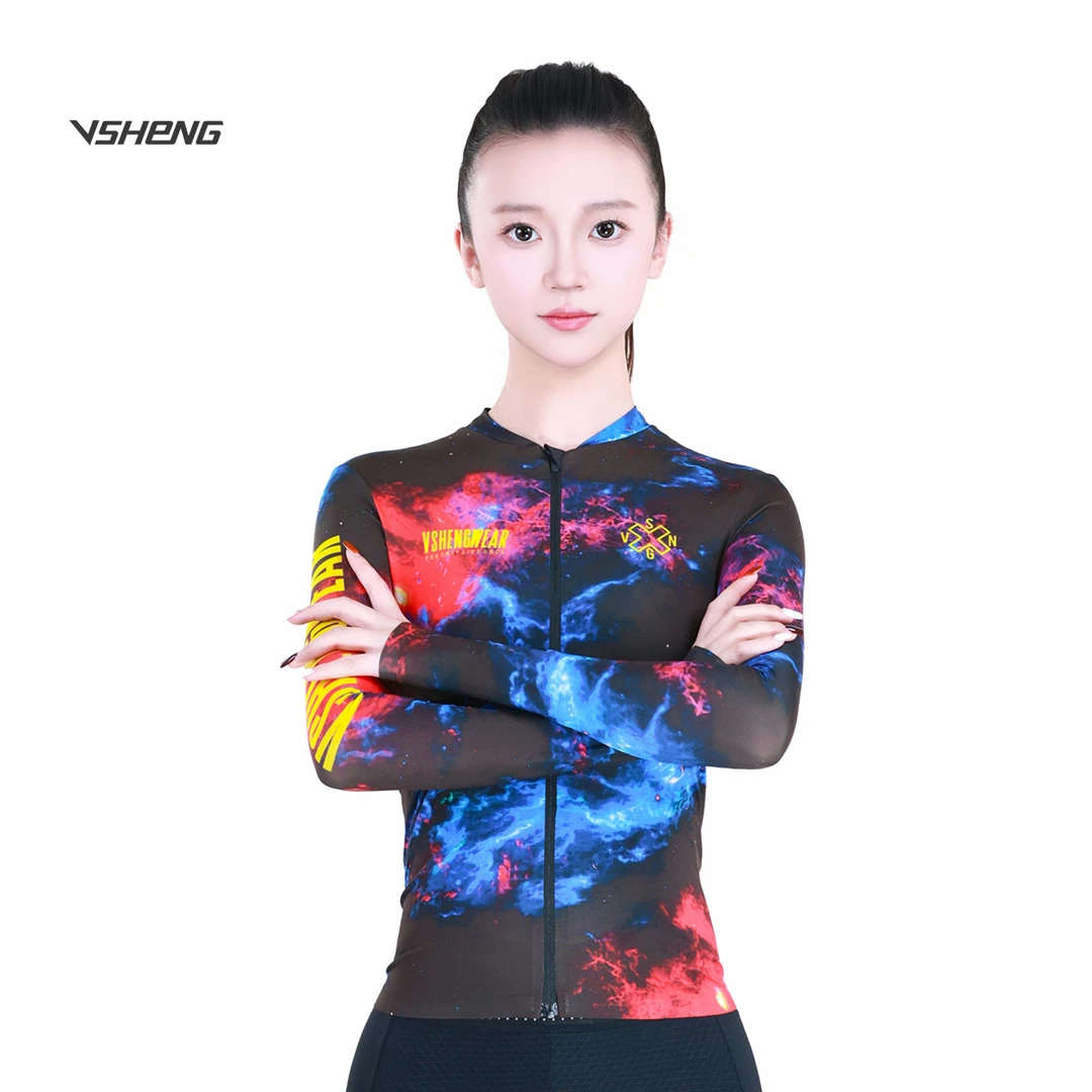 为胜「24款清仓-星云男女款」春夏长袖薄款牛奶丝骑行服速干透气