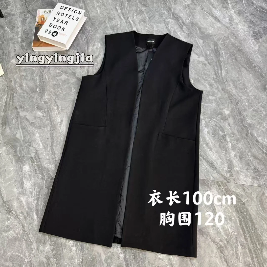 【乔家】Y25193新款时尚百搭中长款马甲