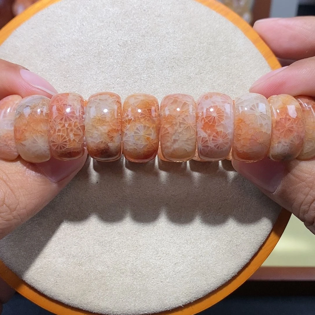 硅化珊瑚（珊瑚玉）手串未镶嵌百***灵