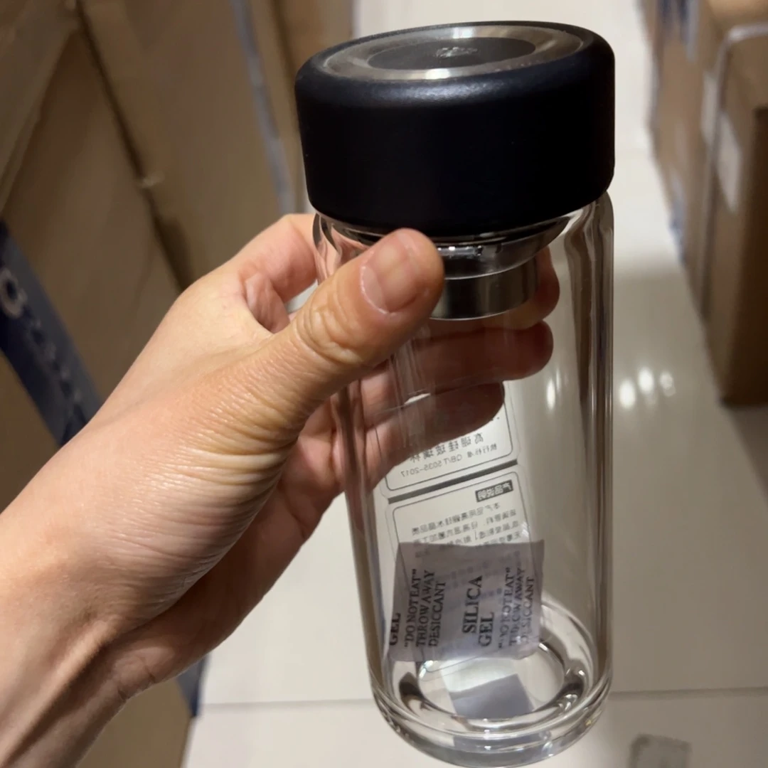 沃鑫单层烫手玻璃杯350微瑕黑色