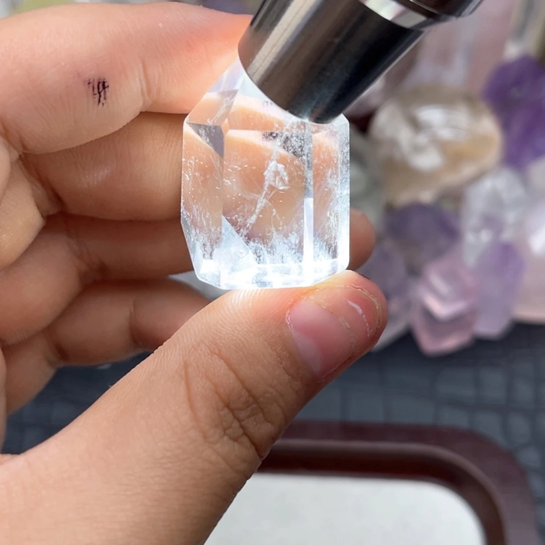 未镶嵌珠宝半成品水晶41 蓝针小胖柱子