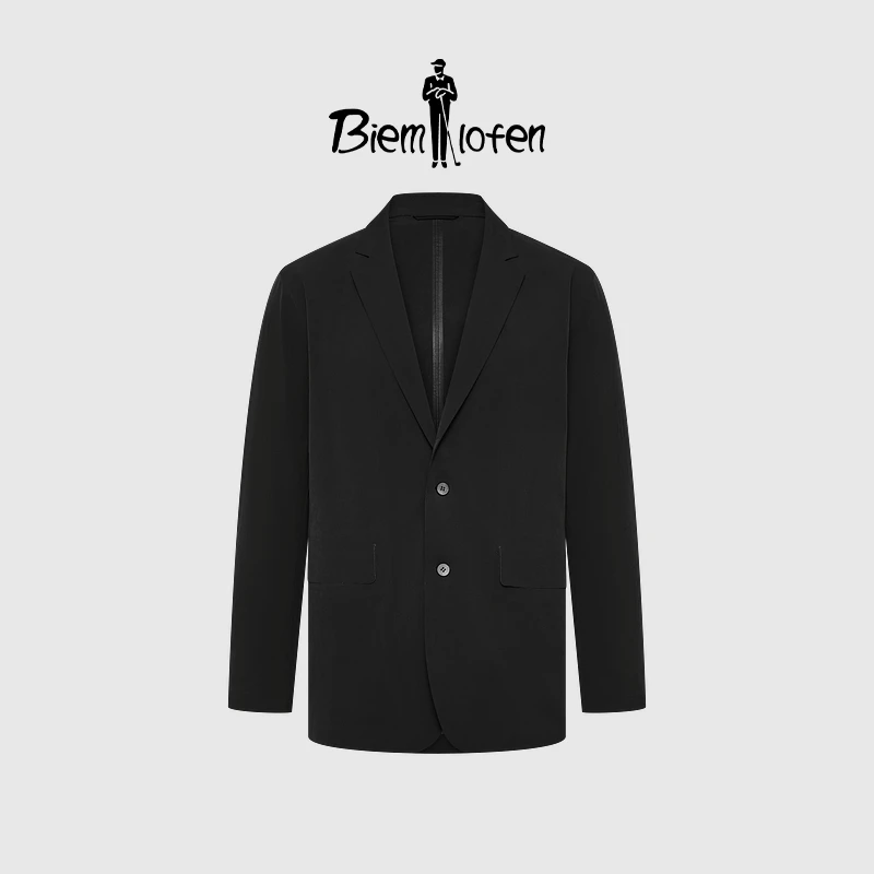 【轻盈柔软】比音勒芬2025春夏欧若风男休闲轻商务干练简约净色西服