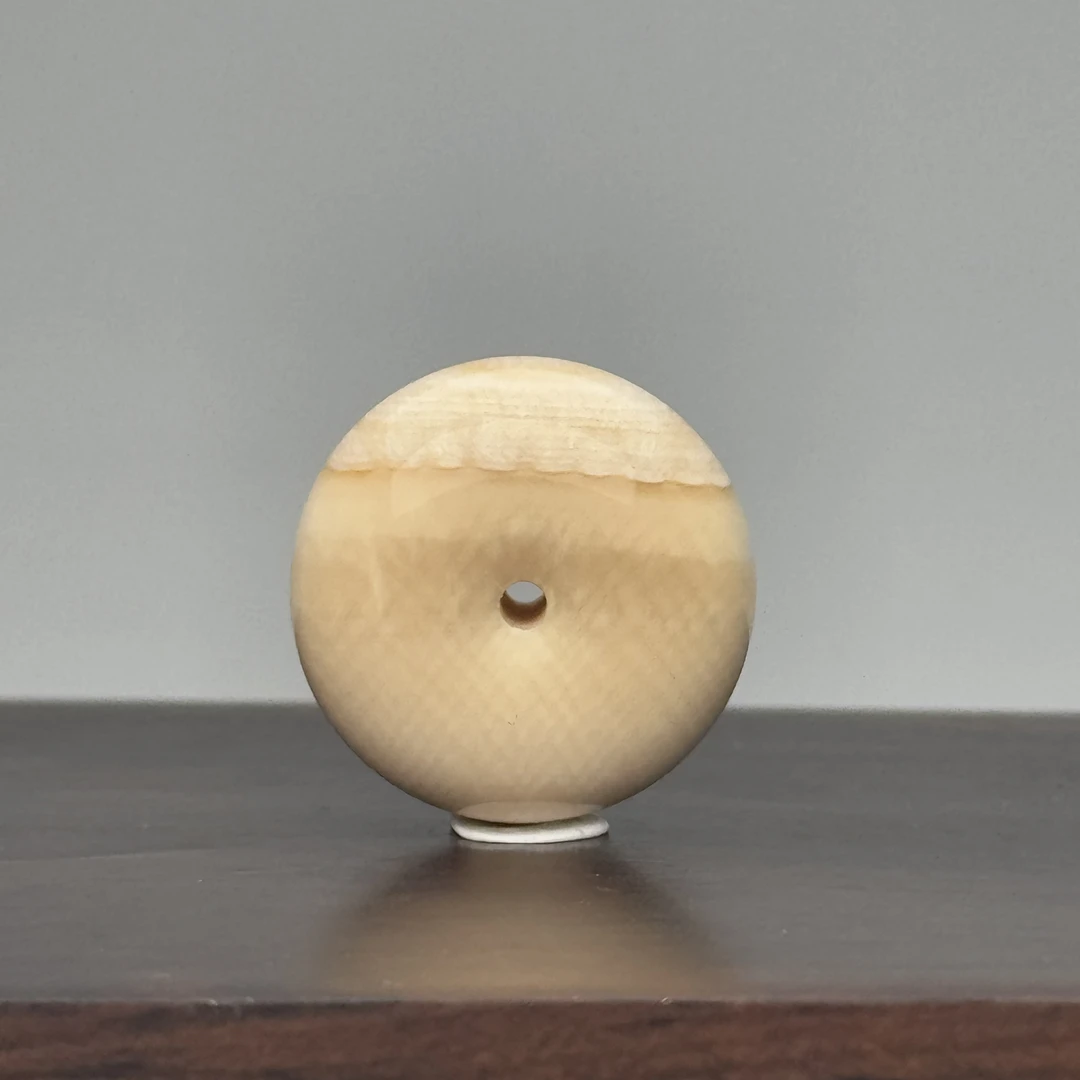 DEZHI/德志20*10mm4.6g平安扣吊坠天然猛犸牙K19