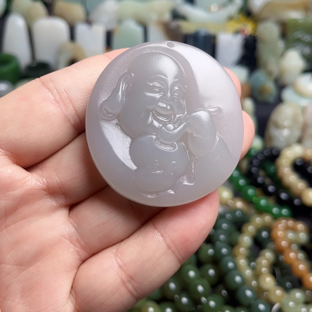 和田玉（青白玉）未镶嵌吊坠(不含链)