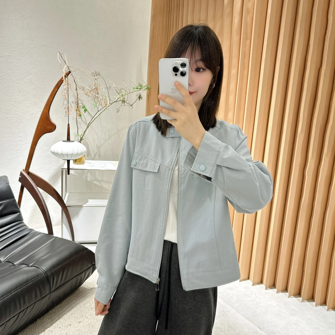 【褚培培自制】 春秋超级漂亮斜纹水洗棉时尚气质潮流女士外套马甲