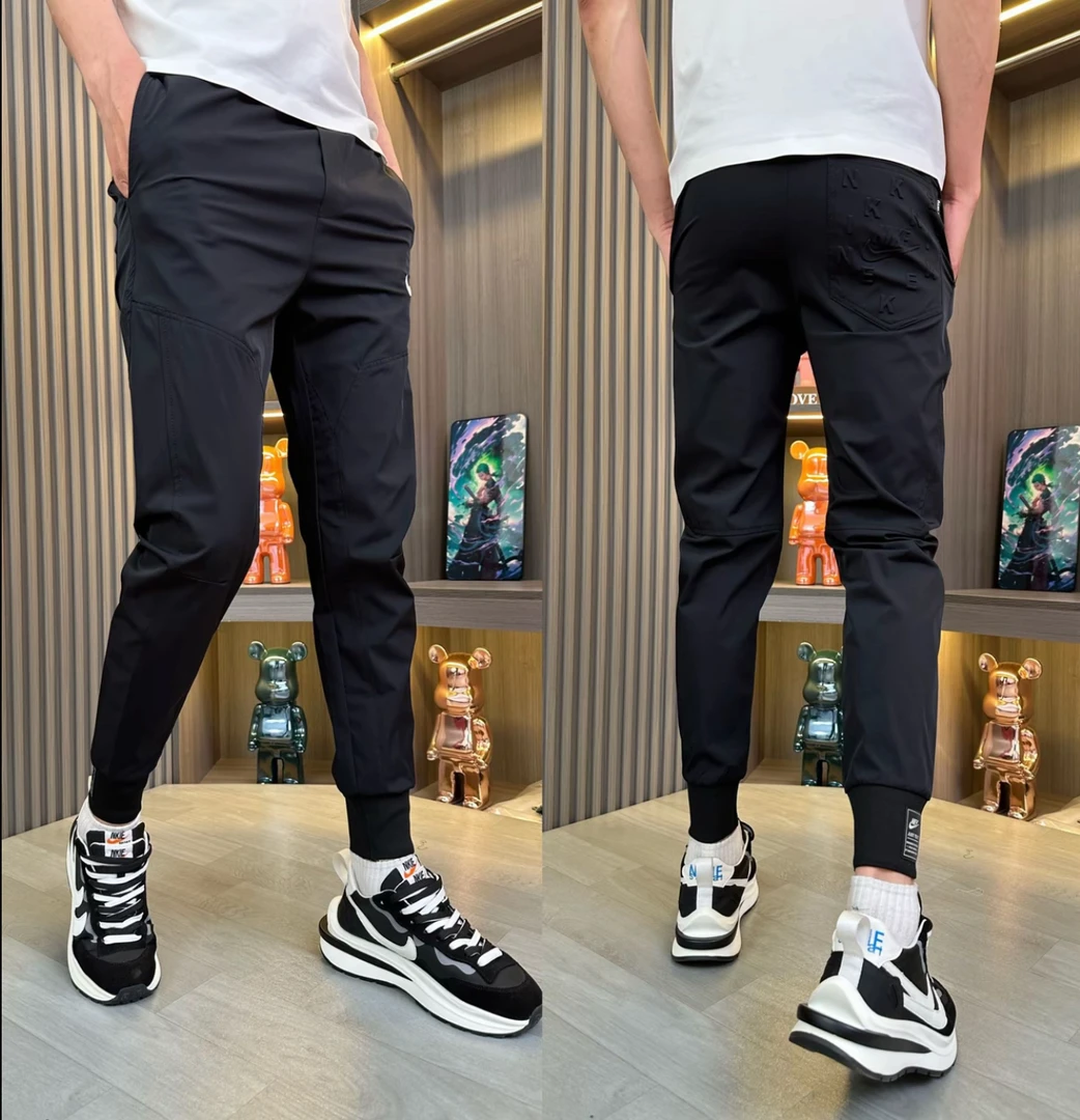 夏装新款冰丝速干时尚休闲裤轻薄修身薄款夏季裤子