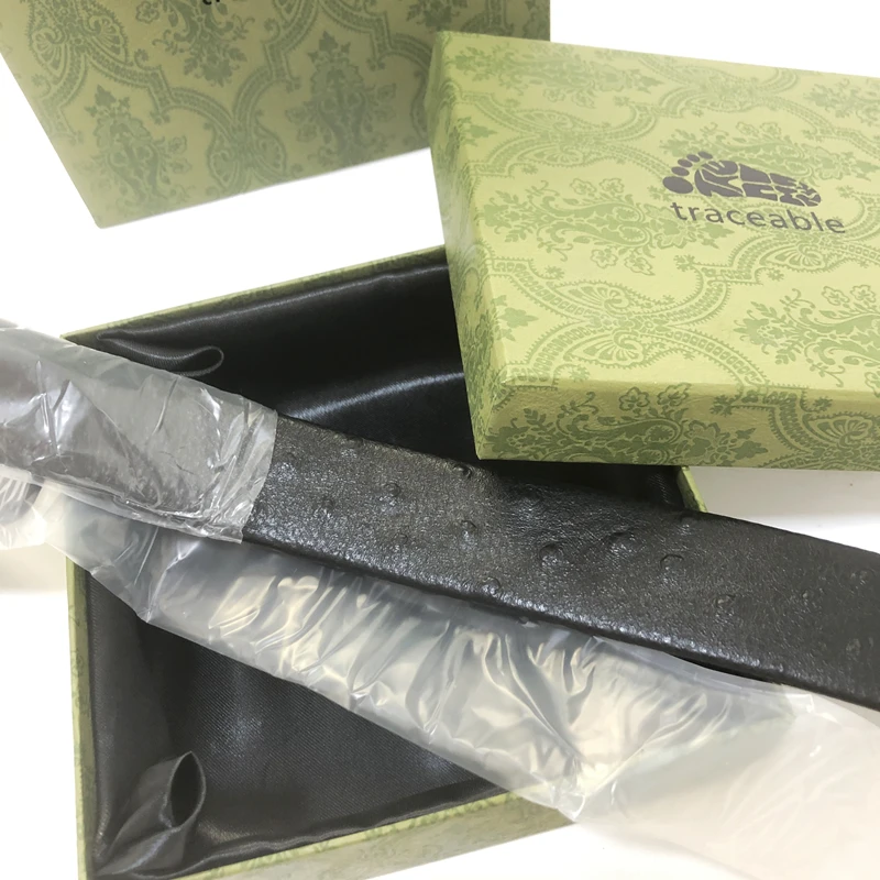 加拿大出口Traceable高端礼盒休闲简约商务百搭款男士皮带