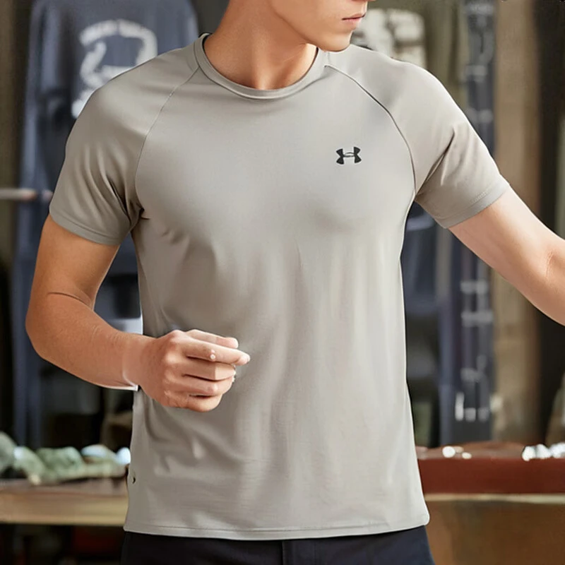 UA/安德玛官方短袖男25新款运动户外跑步休闲透气宽松半袖T恤男