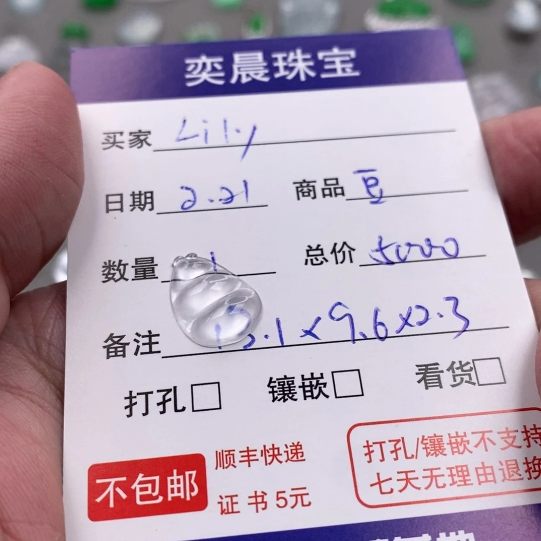 翡翠颈饰未镶嵌L**y豆子