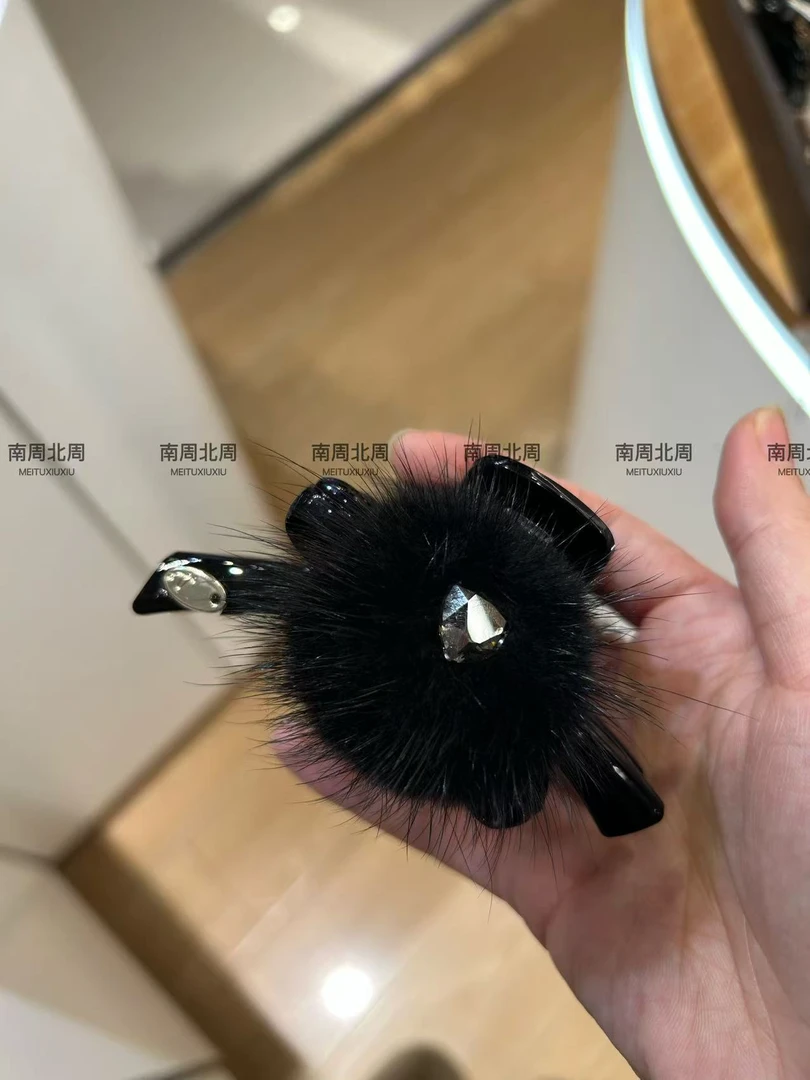 日韩抓夹女简约风可爱风发夹可爱小香风发卡头饰饰品