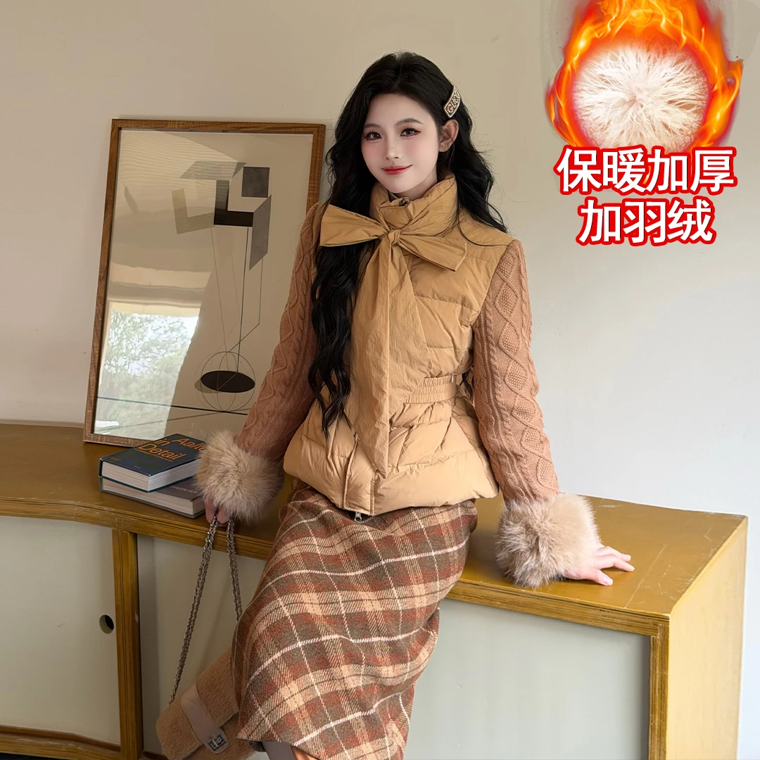 小八定制【小蛮腰】25年冬加厚保暖羽绒外套 +半裙 00331 BDJ