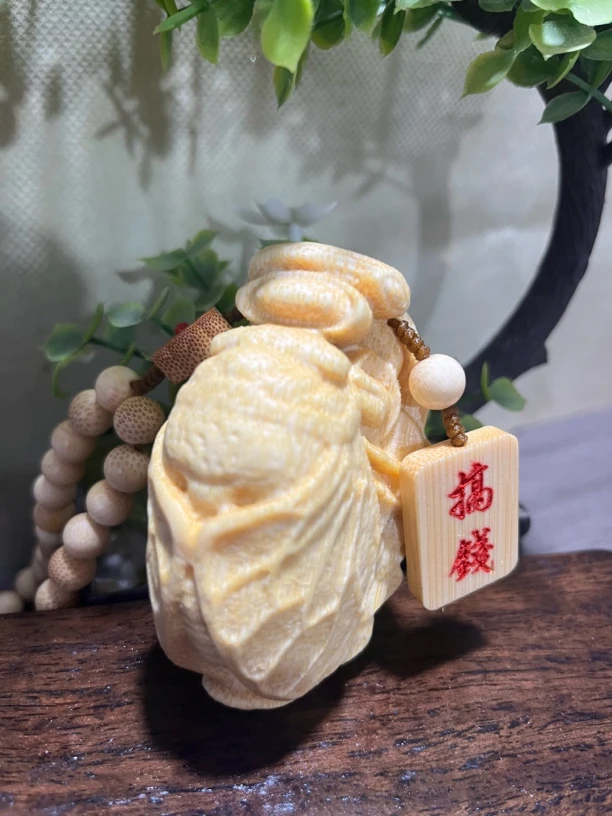 实心竹竹雕雕刻新款一鸣惊人文玩手把件摆件带配送油手套