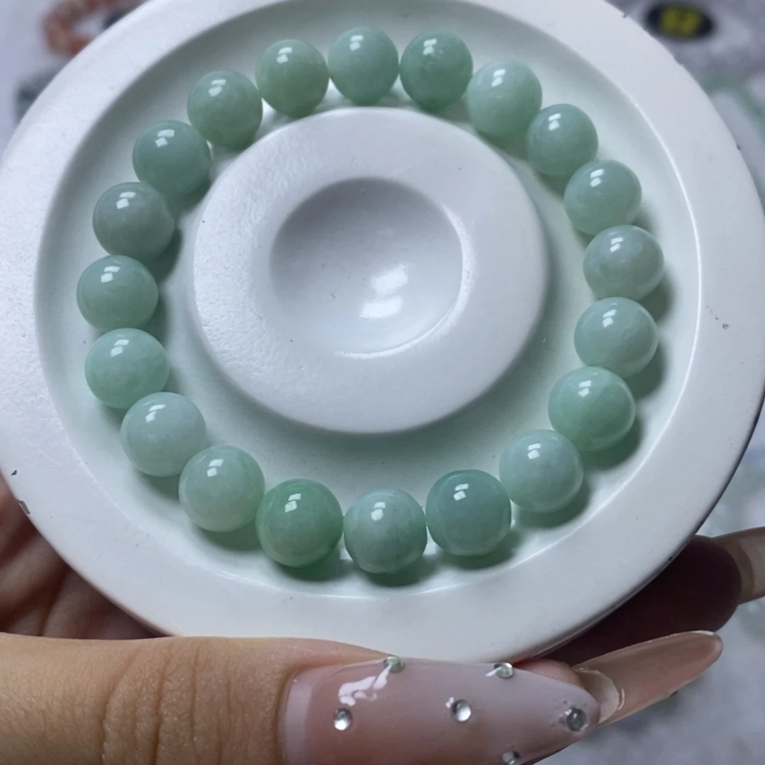 手链翡翠未镶嵌苹果绿卡9