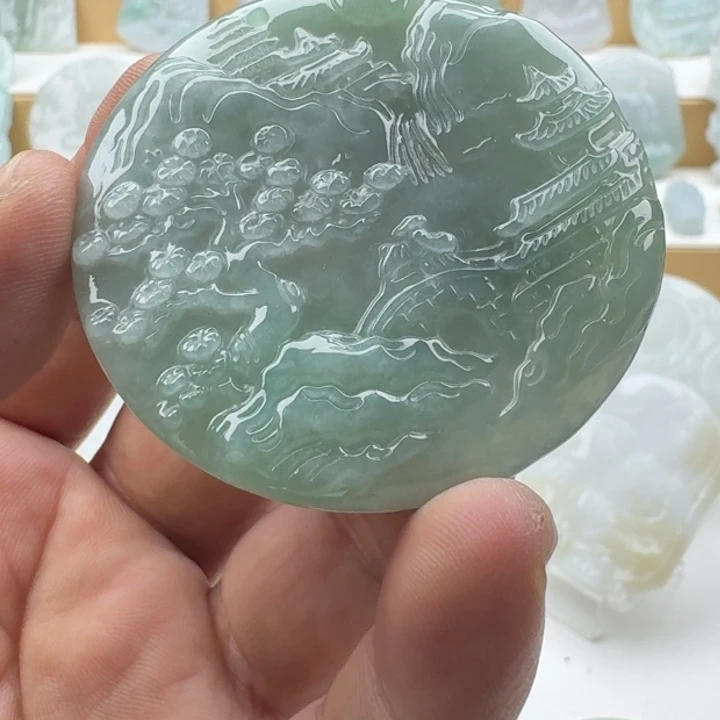 翡翠未镶嵌颈饰天然缅甸A货翡翠