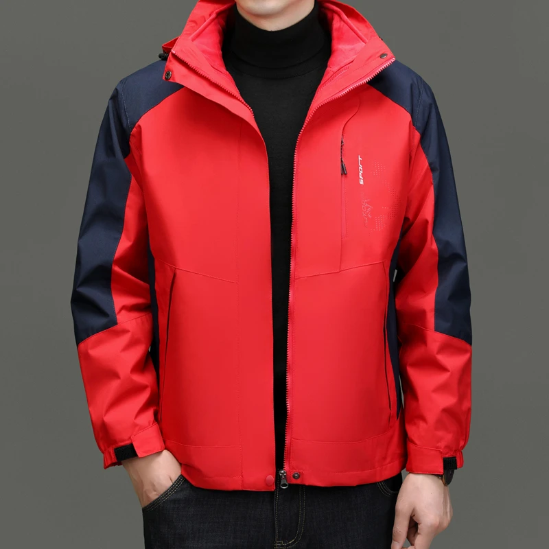 品牌专柜2025男士新品冲锋夹克衫春秋季经典时尚百搭三防保暖外套