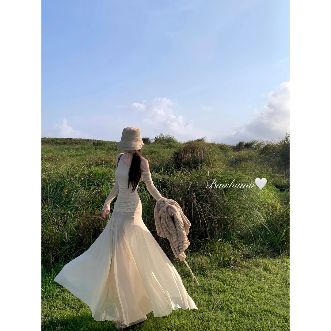 白水女 【清仓！】 T恤+半裙初秋氛围套装裙 B50853032 B50853457