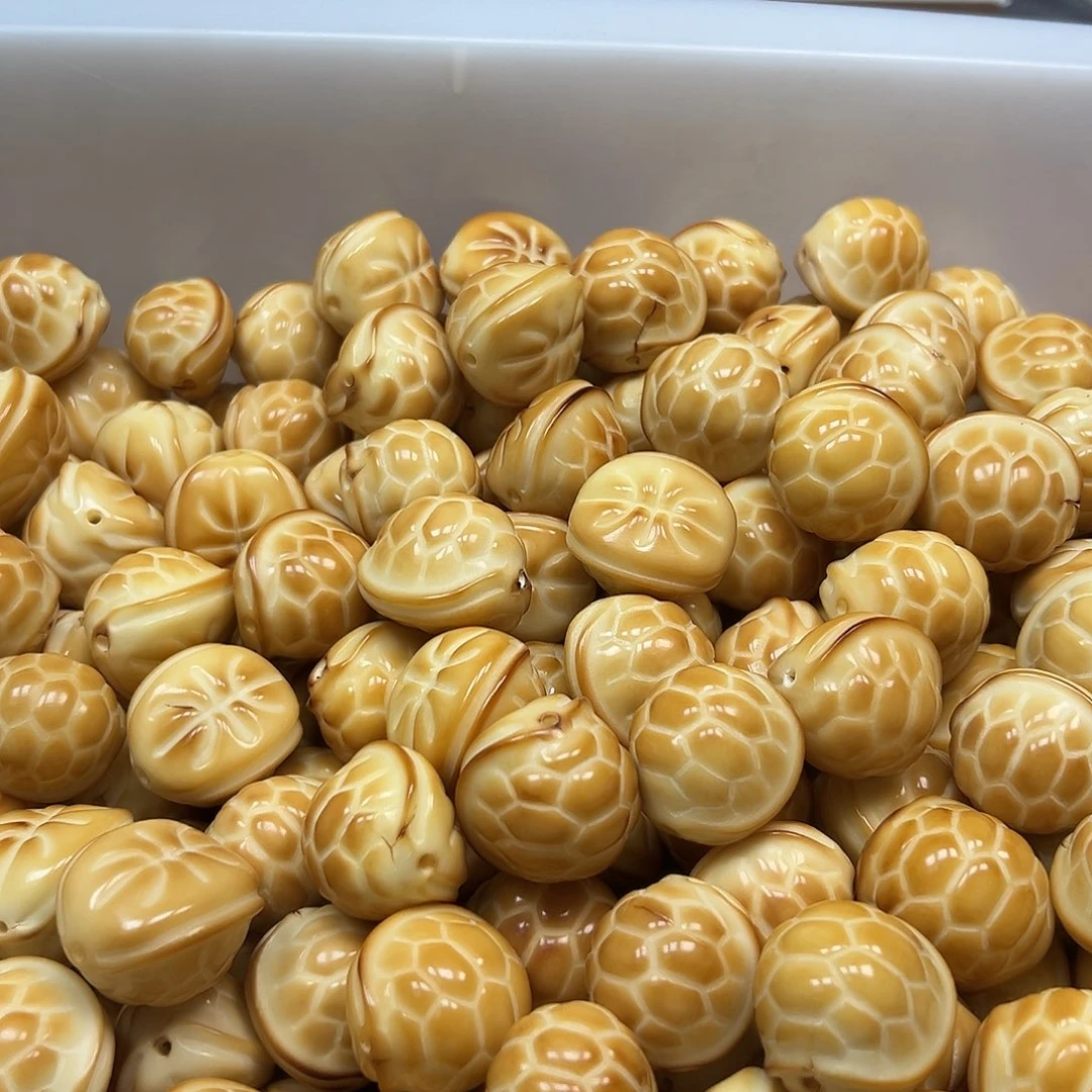手串菩提根/象牙果瑕疵牙果混4颗有裂