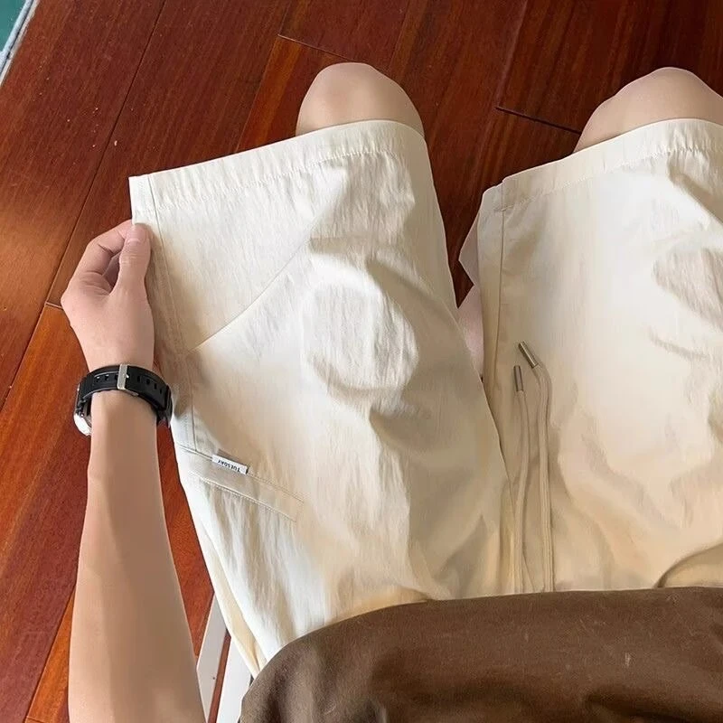 直筒青年显瘦夏季短裤薄款日系五分裤港风裤子中腰休闲裤外穿百搭