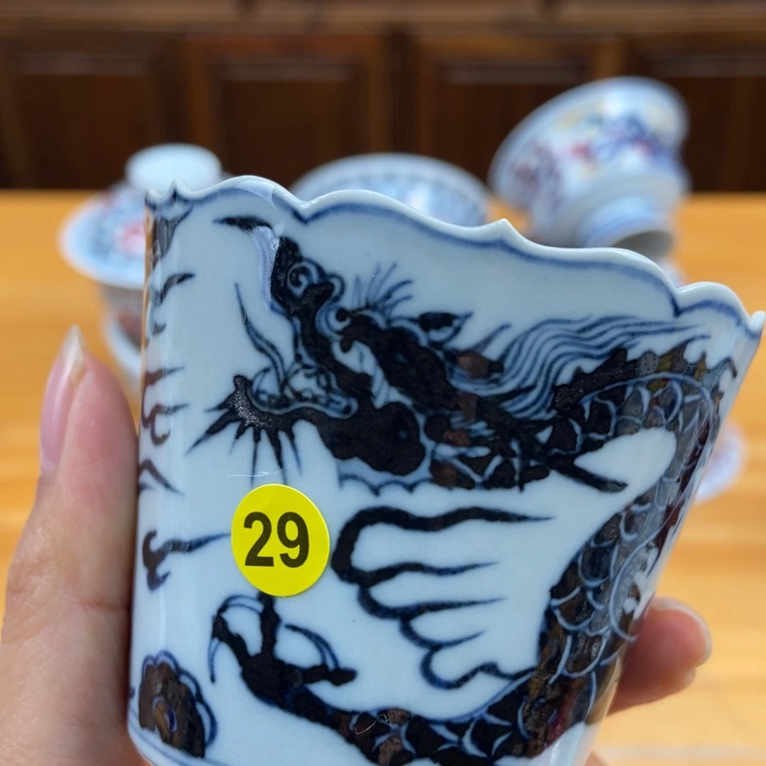 手绘现代茶具非古董