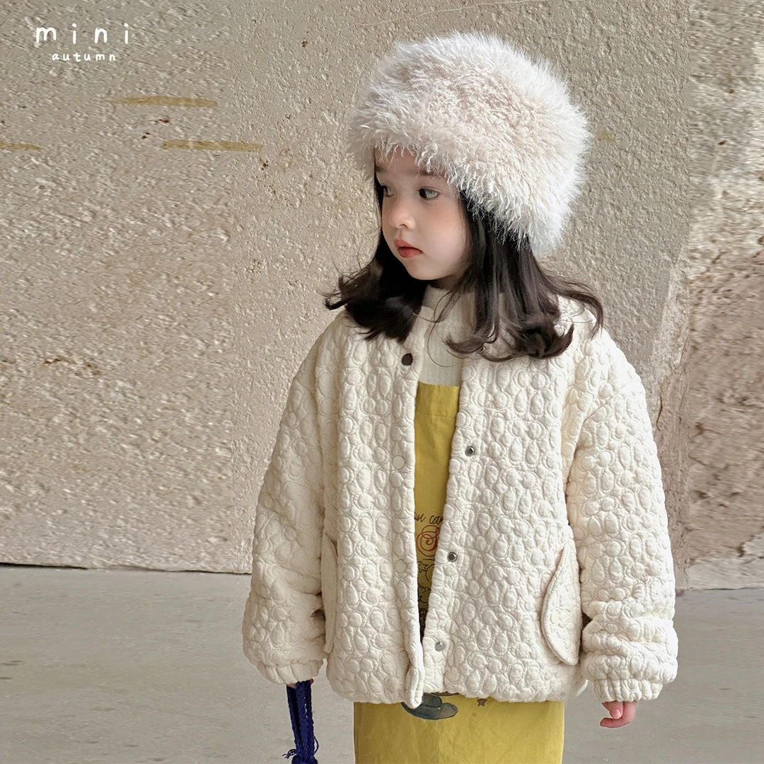 「MINI AUTUMN」【定格时光】圆形格女小童冬季洋气保暖外套BD53196