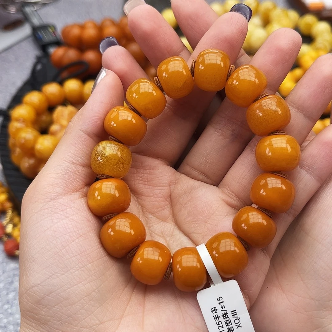 琥珀未镶嵌手链15 m微瑕