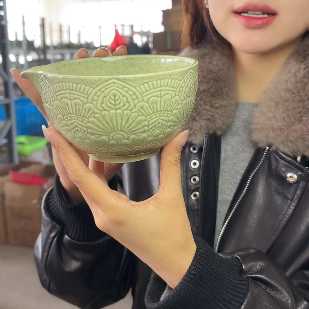 龙泉云间青瓷小米茶器