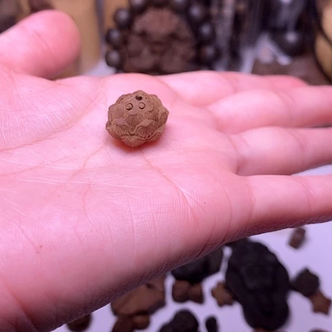檀香木吊坠檀香立体莲花