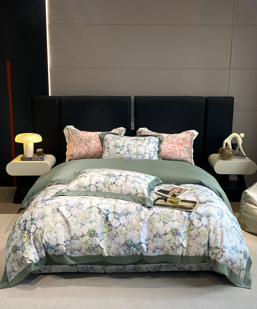 初禾丨兰精天丝磨毛数码印花高级轻奢柔软细腻亲肤高端裸睡四件套