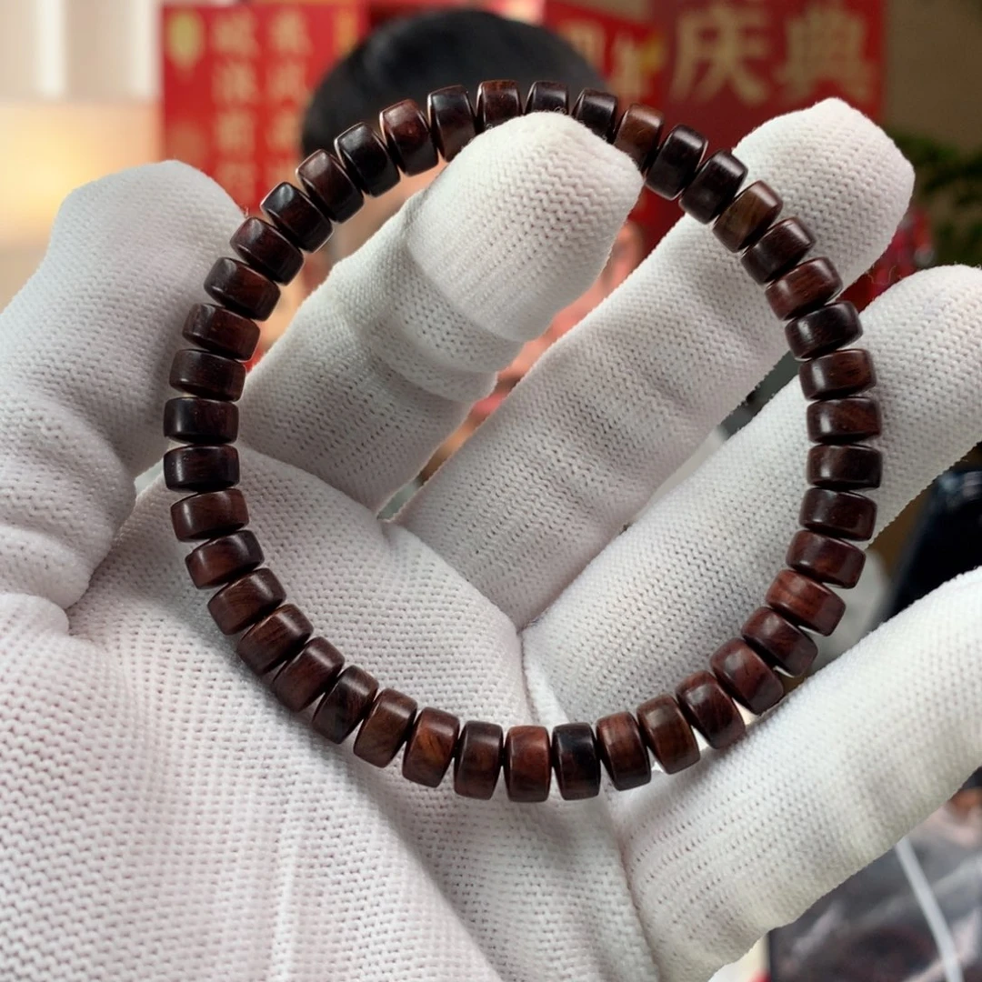 黄花梨/降香黄檀手串/手链沉水级药片珠