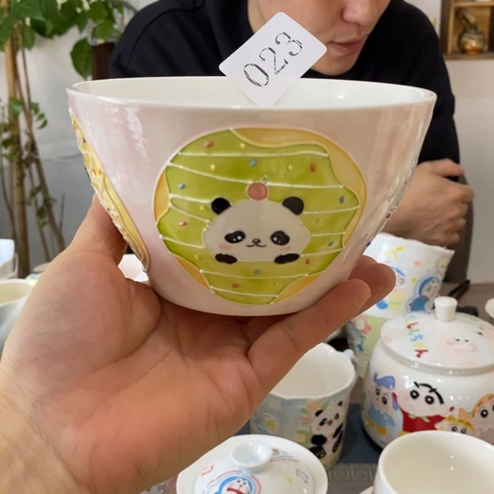 香***呐瓷片景德镇釉下彩手绘
