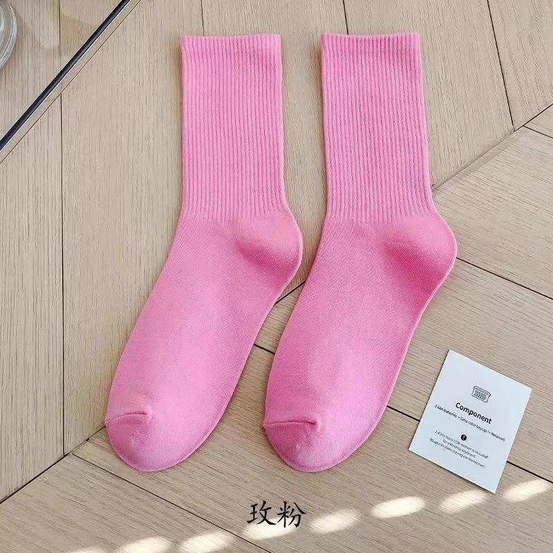 【骑行高弹舒适无压袜子浅玫粉色】ILPALADINO骑行无压袜子春夏秋冬