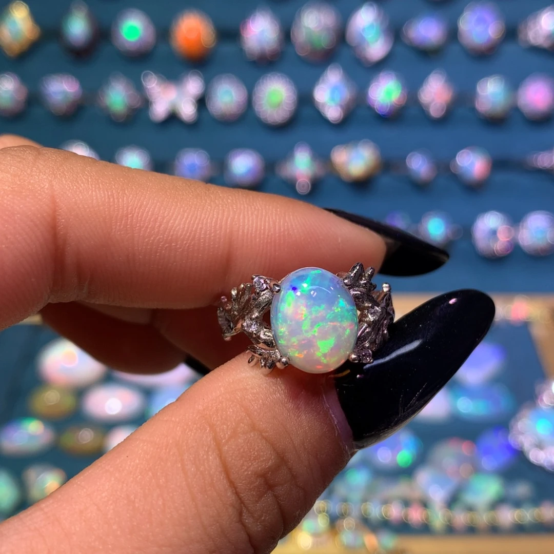 欧泊银S925镶嵌戒指款