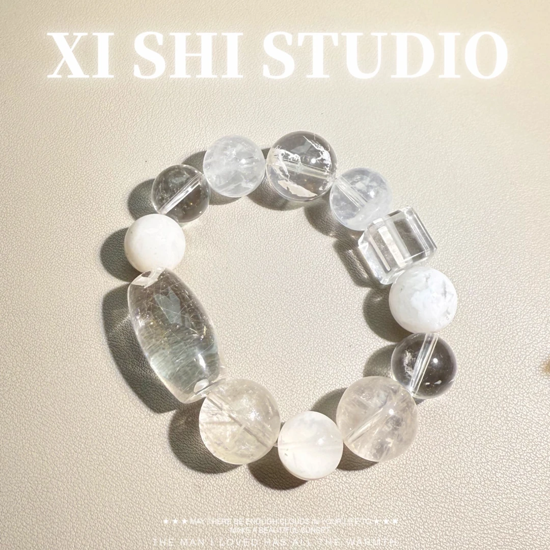 【喜饰原创】16mm白水+白幽灵+白水圆柱+白水方糖 多样性发一