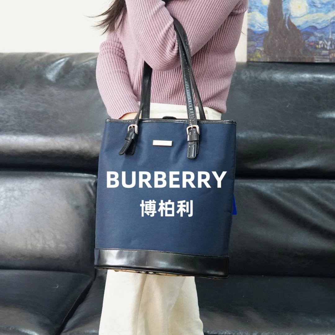 95新 BURBERRY/博柏利 巴宝莉/蓝色单肩包/FYJJ12512239/2239