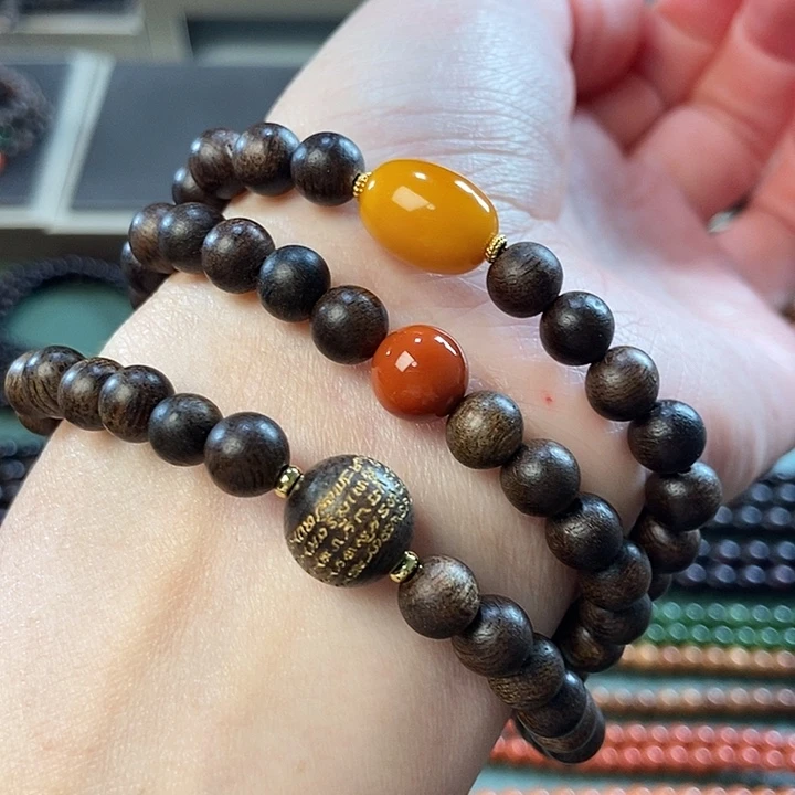 沉香手串0.6红土沉香手串