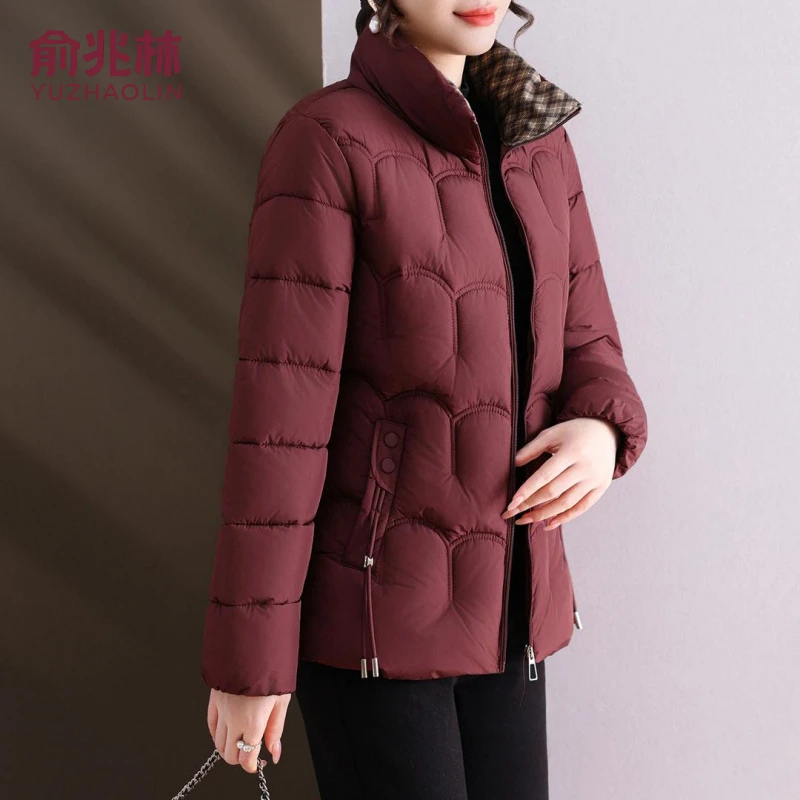 俞兆林冬装棉袄短款妈妈25新款棉服中老年女秋冬加厚时尚棉衣外套