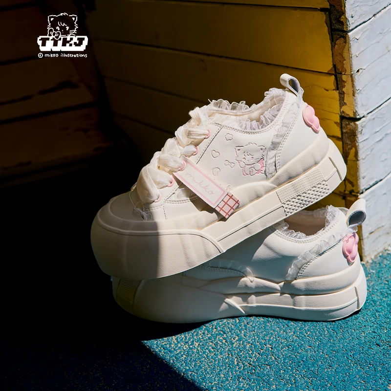 TTKJ*mikko原创联名秋款可爱少女板鞋增高鞋七夕礼物小白鞋