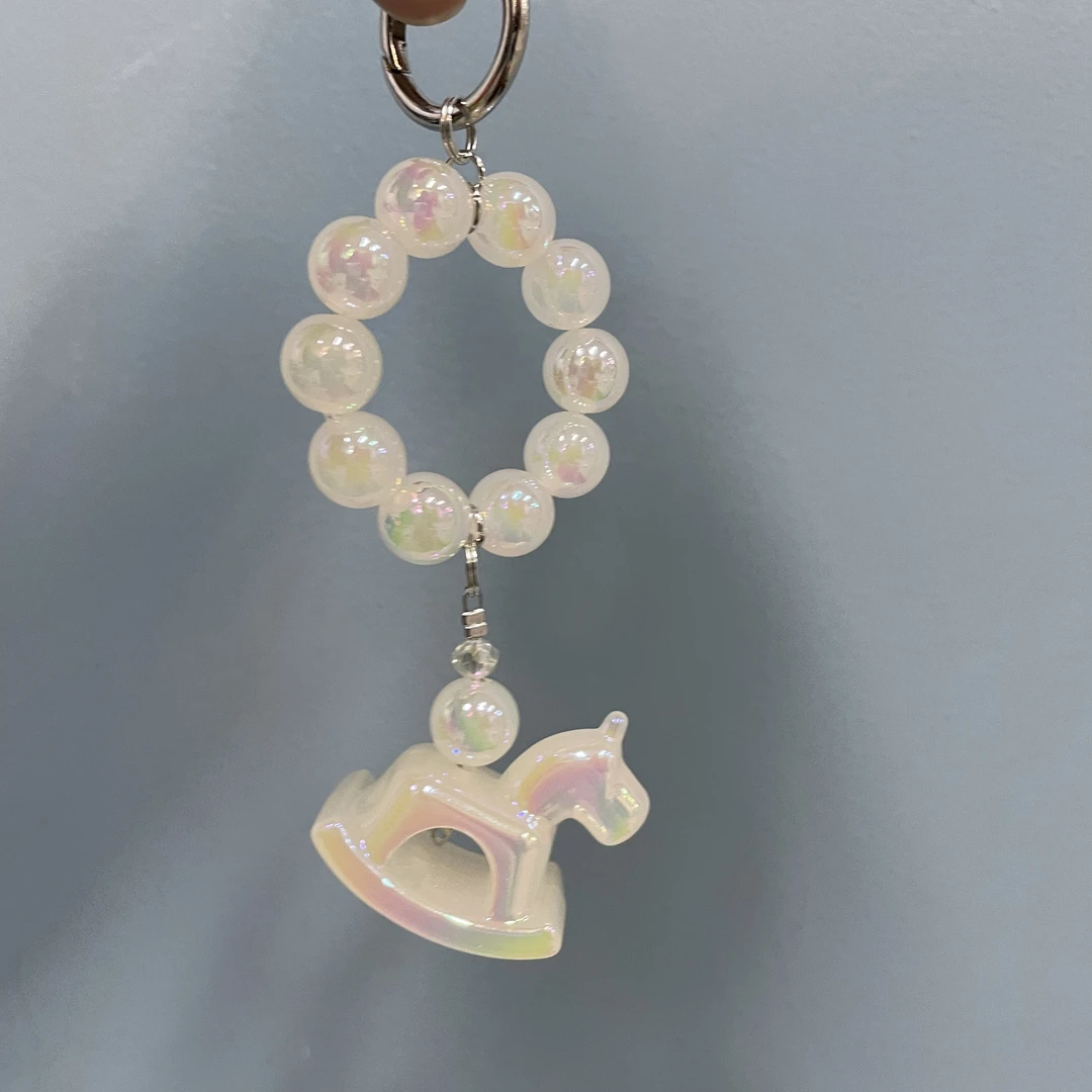 夜光光变摇摇马指圈款手机坠E296