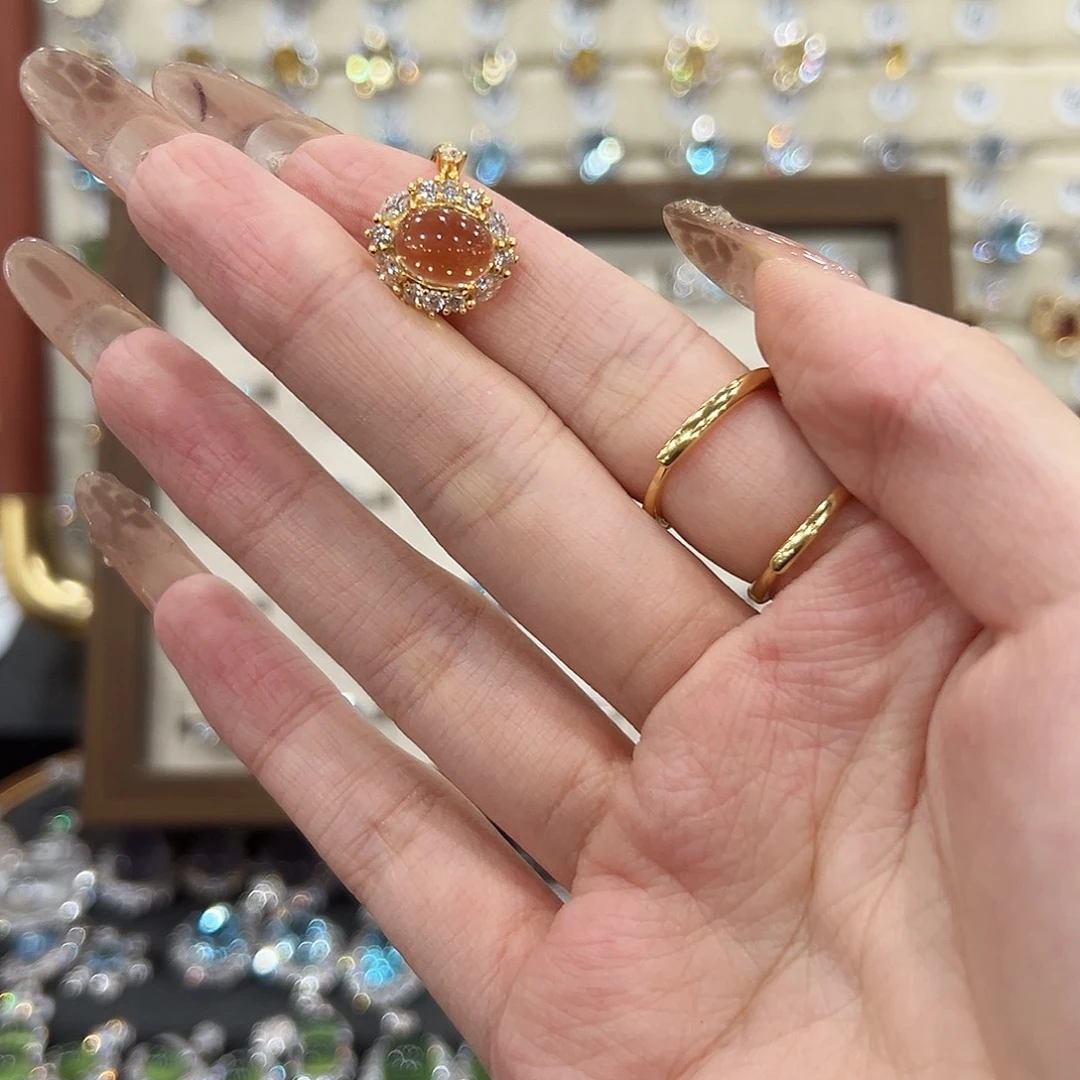 y***0银S925镀金镶嵌戒指黄晶