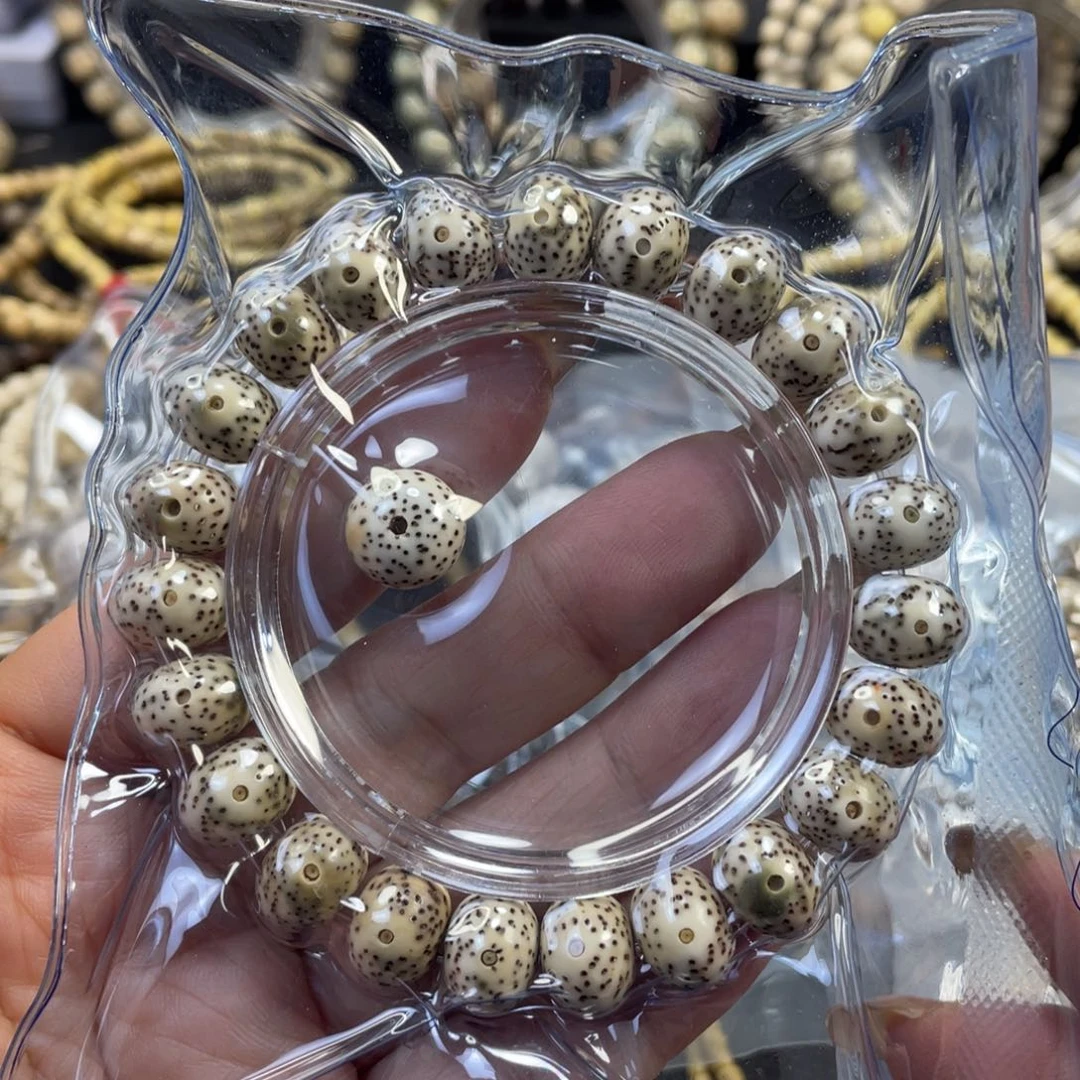 手串星月菩提石玉料青花苹果尺寸12