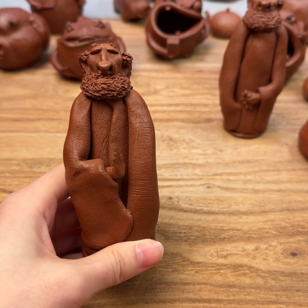 紫砂茶壶灵*达摩达摩达摩