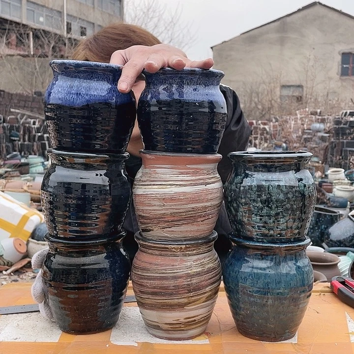 无铅玻璃宜兴紫砂花盆