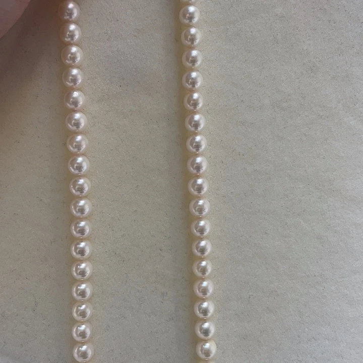 海水珍珠颈饰银S925镶嵌6-7