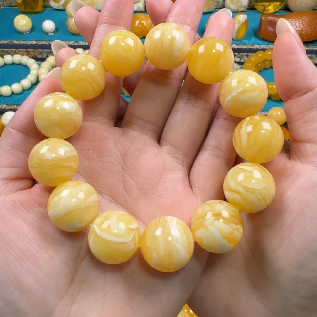 琥珀未镶嵌手链同料