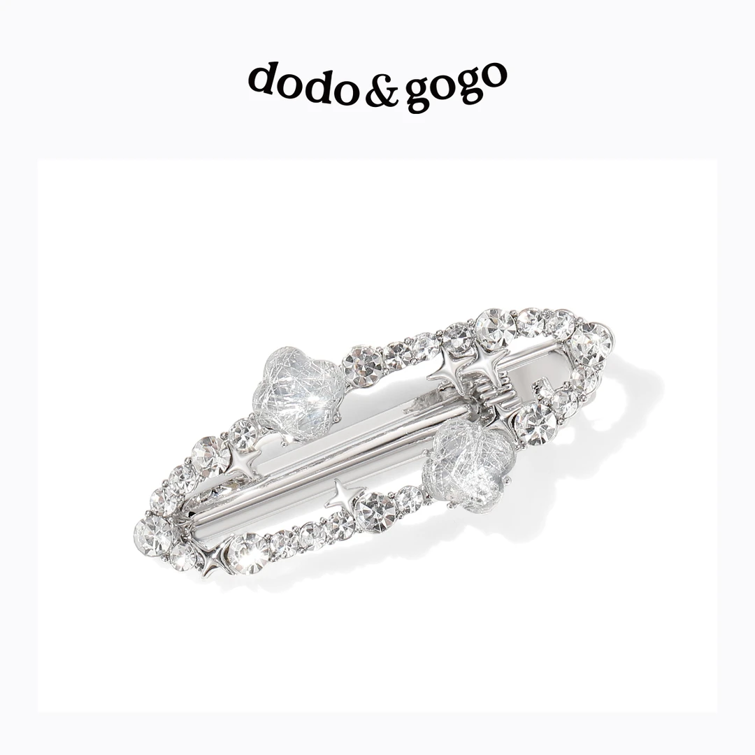 DODOGOGO气质轻奢水钻发夹时尚百搭网红刘海夹侧边夹头饰发卡边夹