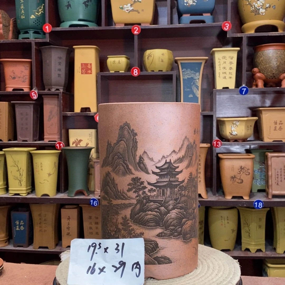 紫砂艺术紫砂花盆