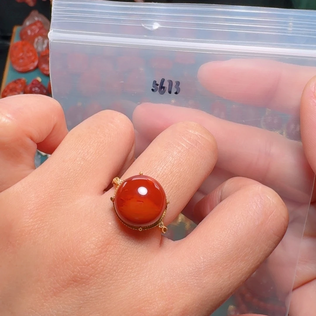 南红玛瑙南红银S925镶嵌